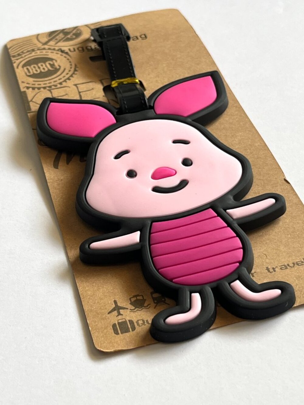 Piglet Pooh Disney Silicone Luggage Baggage Handbag Travel Suitcase Tag Name ID - Picture 3 of 4